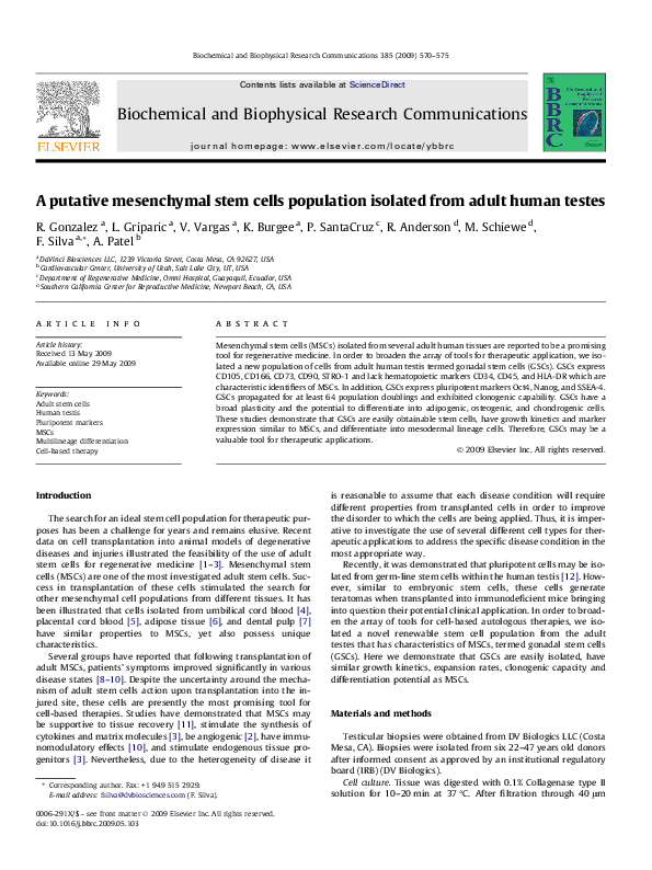 (PDF) A putative mesenchymal stem cells population isolated from adult ...