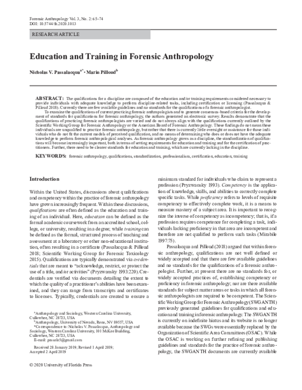 Forensic anthropology career picture