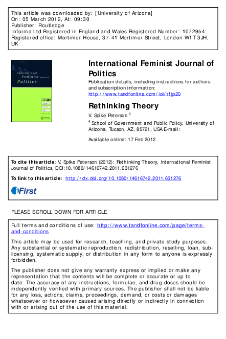  PDF Rethinking Theory V Spike Peterson Academia edu