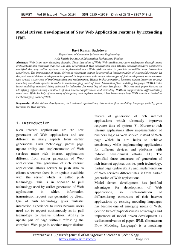 (PDF) Model Driven Development of New Web Application Features by ...