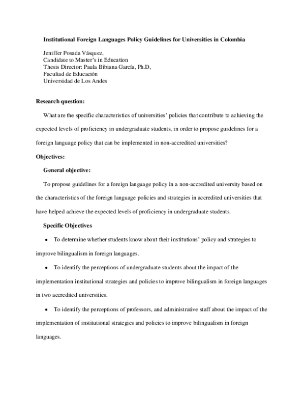 (PDF) Institutional Foreign Languages Policy Guidelines for ...