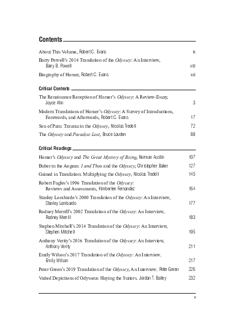 Odyssey critical essays picture