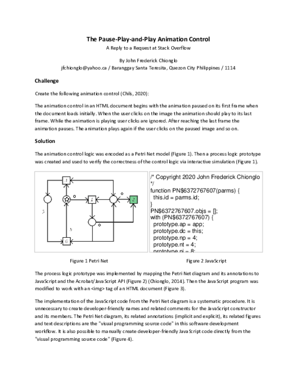 (PDF) The Pause-Play-and-Play Animation Control A Reply to a Request at ...