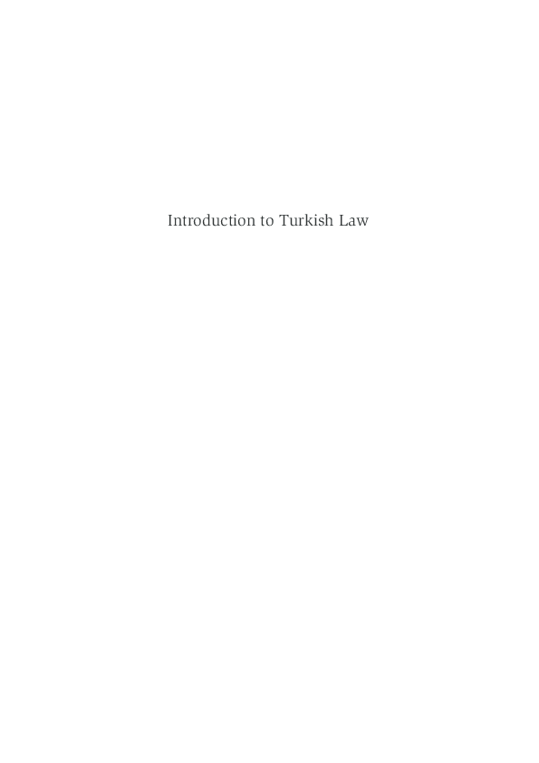 (PDF) Introduction to Turkish Law