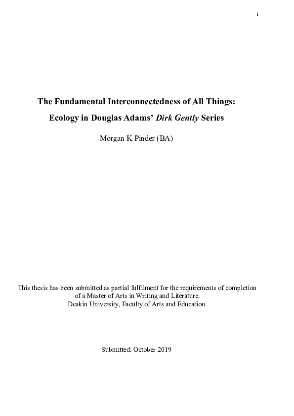 (DOC) The Fundamental Interconnectedness of All Things: Ecology in ...