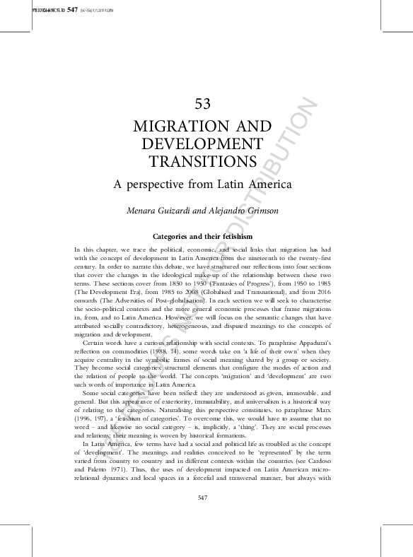 (PDF) Migration and Development Transition. A Perspective from Latin ...