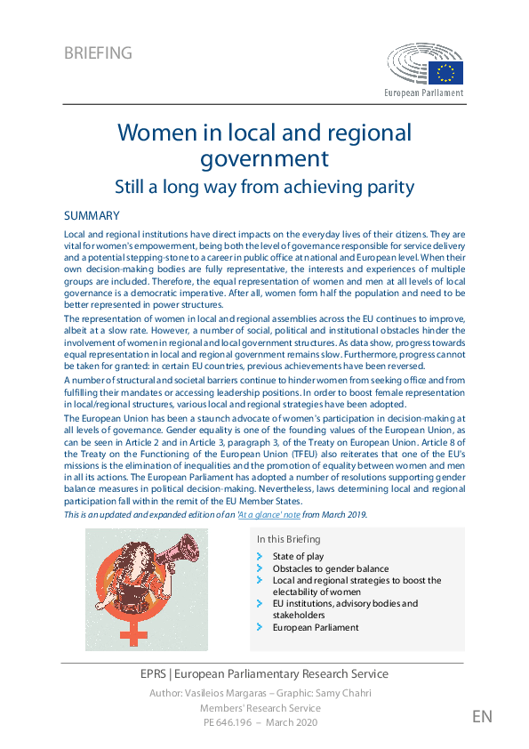 (PDF) Women in local and regional government