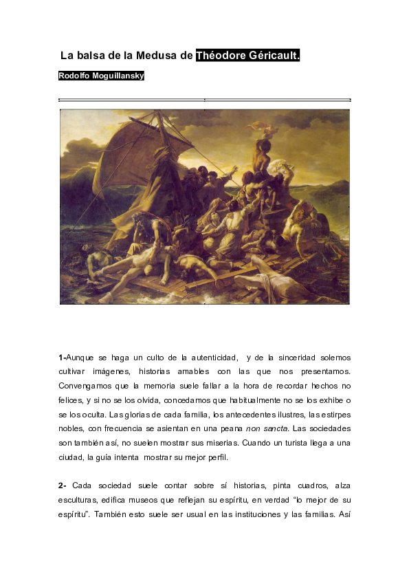 (PDF) La balsa de la Medusa de Théodore Géricault