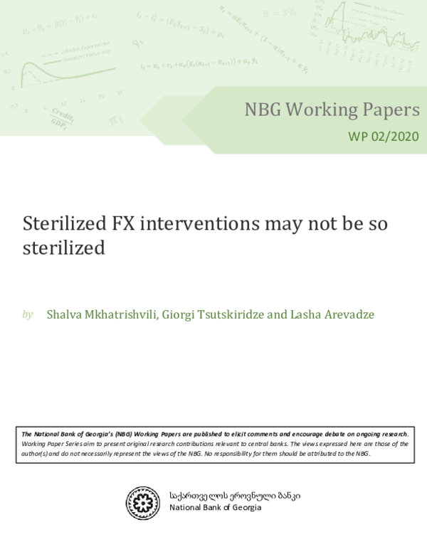 (PDF) Sterilized FX interventions may not be so sterilized Shalva