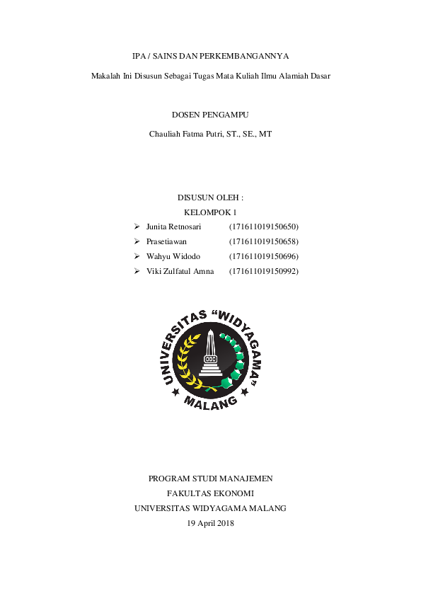 Ilmu Alamiah Dasar Research Papers Academia Edu