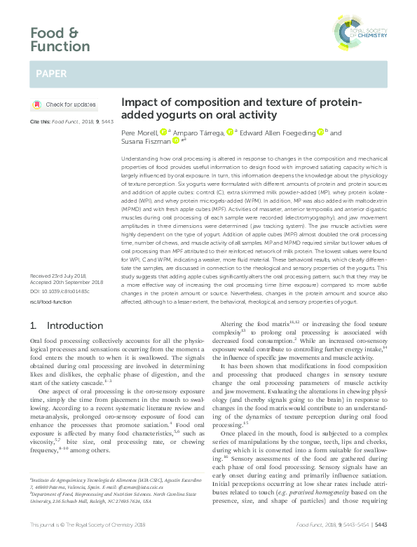 (PDF) Impact of composition and texture of protein- added yogurts on ...
