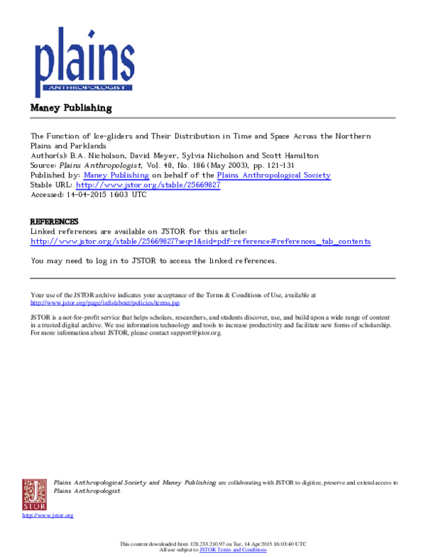 (PDF) The Function of Icegliders and Their Distribution in Time and