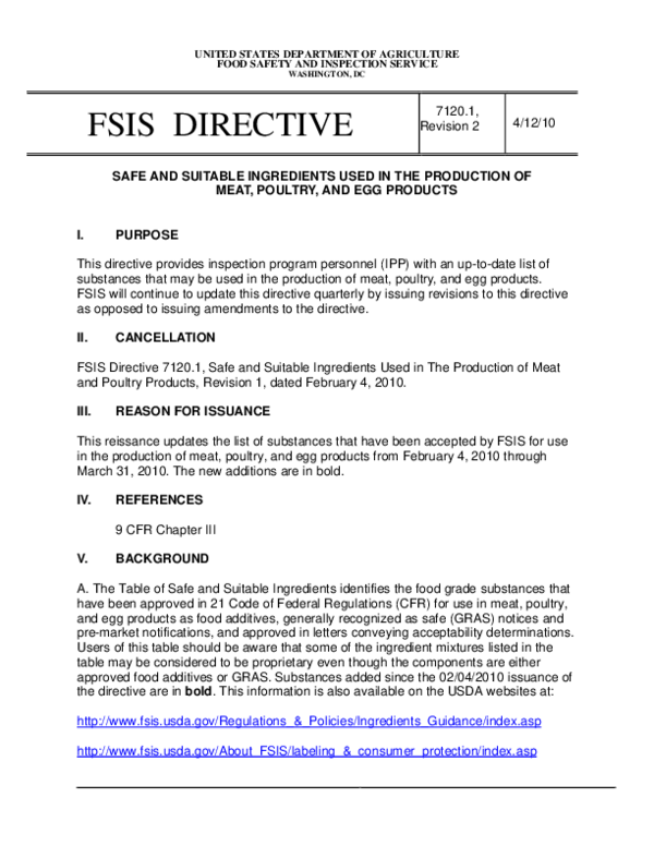 (PDF) UNITED STATES DEPARTMENT OF AGRICULTURE FOOD SAFETY AND