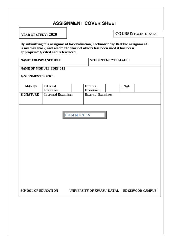 (DOC) ASSIGNMENT COVER SHEET