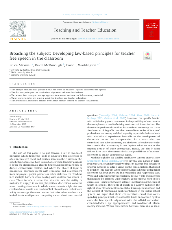 (PDF) Broaching the subject Developing lawbased principles for