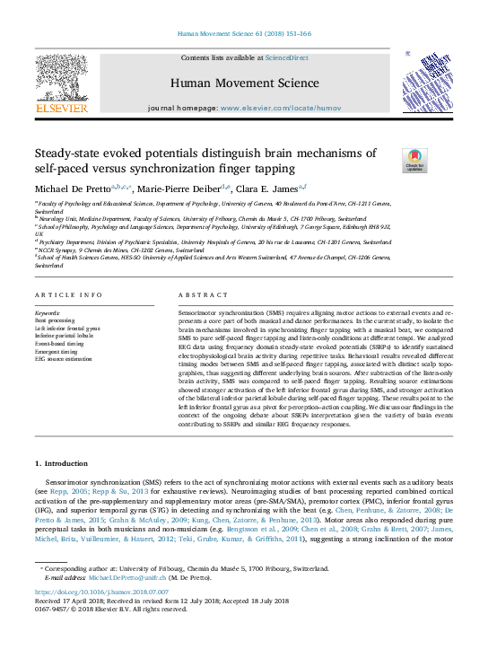 (PDF) Steady-state evoked potentials distinguish brain mechanisms of ...