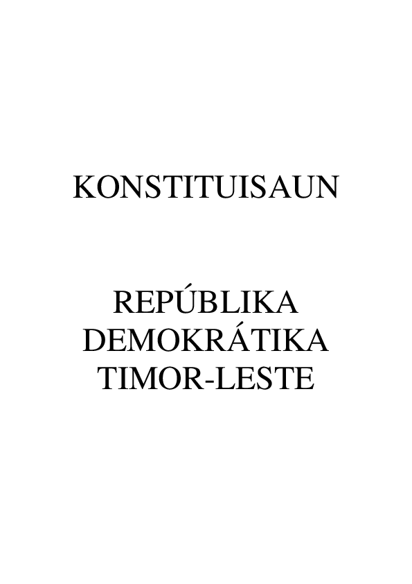 (PDF) Konstituisaun RDTL