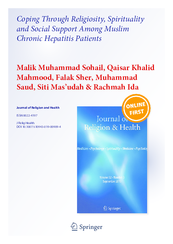 (PDF) Coping Through Religiosity, Spirituality and Social Support Among ...