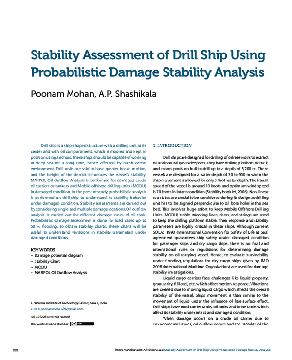 (PDF) Stability Assessment of Drill ship using Probabilistic Damage ...