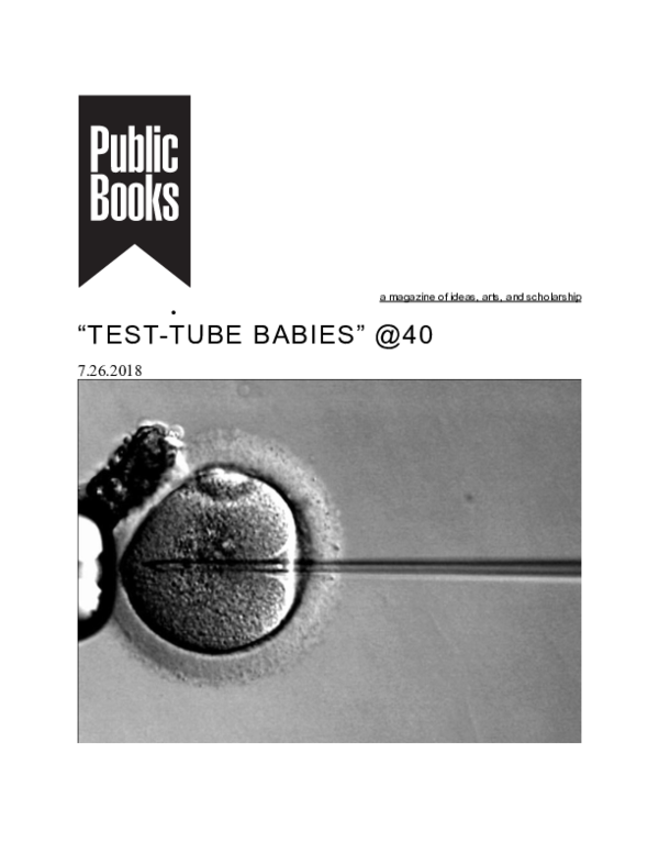 (PDF) "TESTTUBE BABIES" 40 Lisa Cody Academia.edu