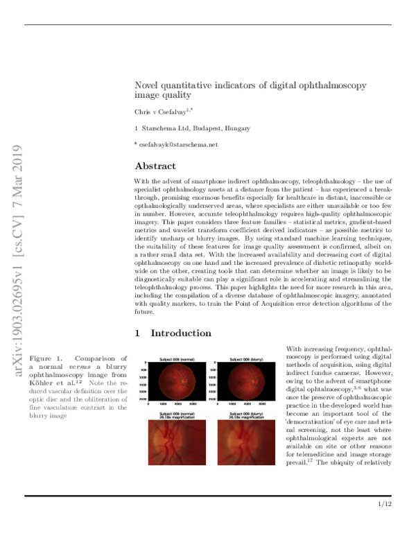 (PDF) Novel quantitative indicators of digital ophthalmoscopy image quality