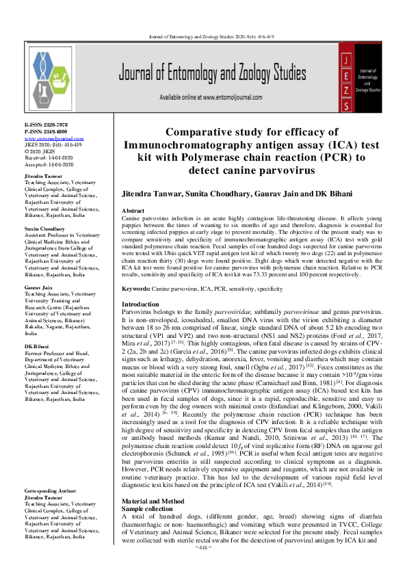 (PDF) Comparative study for efficacy of Immunochromatography antigen ...