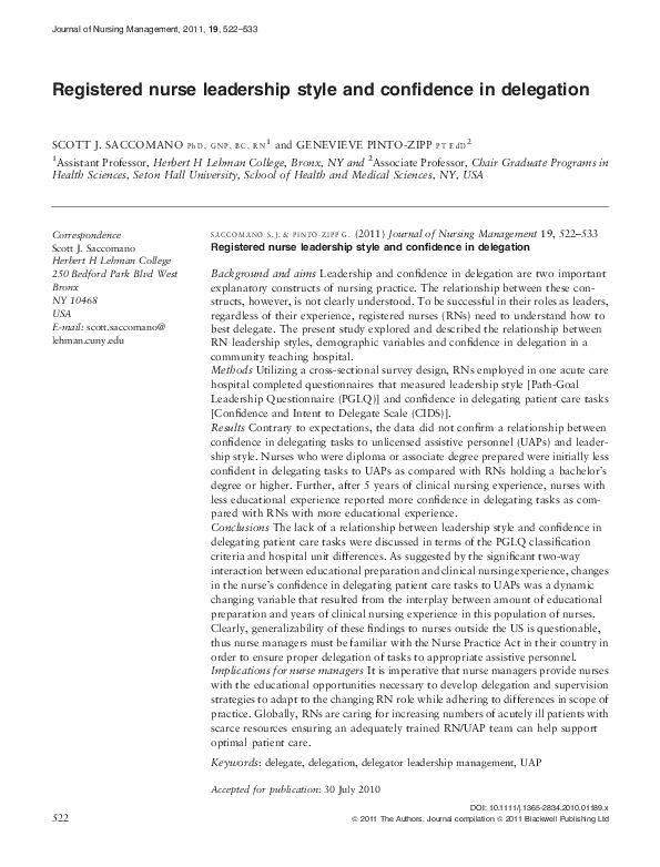 Importance of delegation in nursing picture