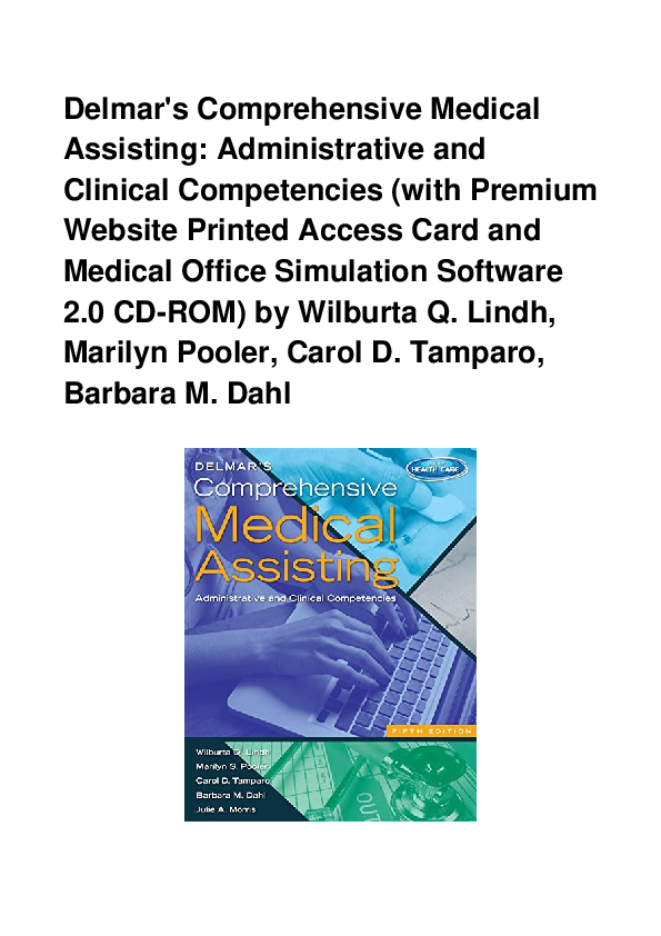 (PDF) Delmar's Comprehensive Medical Assisting Administrative and Clinical Competencies (with