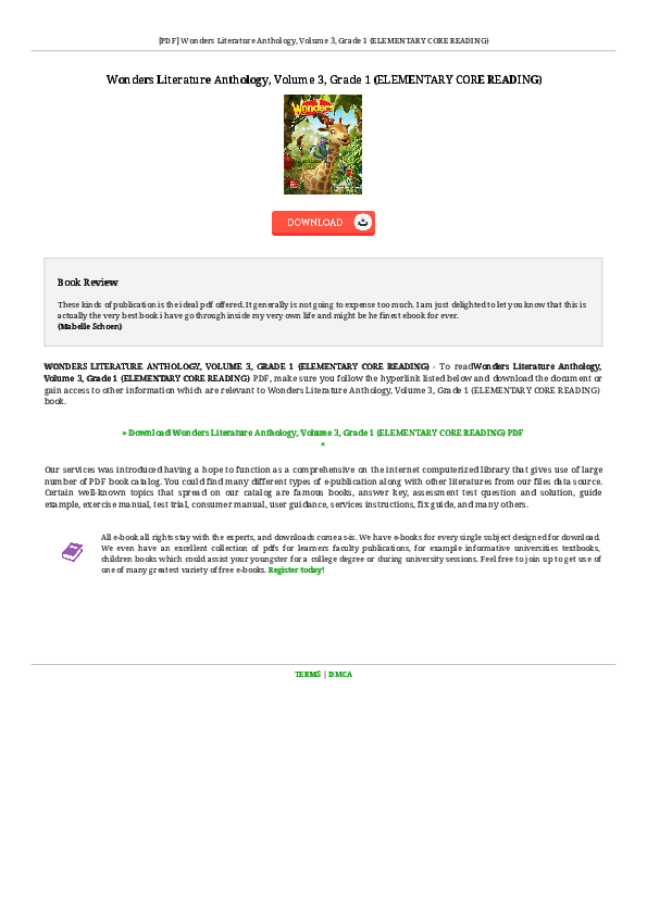 PDF Wonders Literature Anthology Volume 3 Grade 1 ELEMENTARY CORE   PDF Wonders Literature Anthology Volume 3 Grade 1 ELEMENTARY CORE