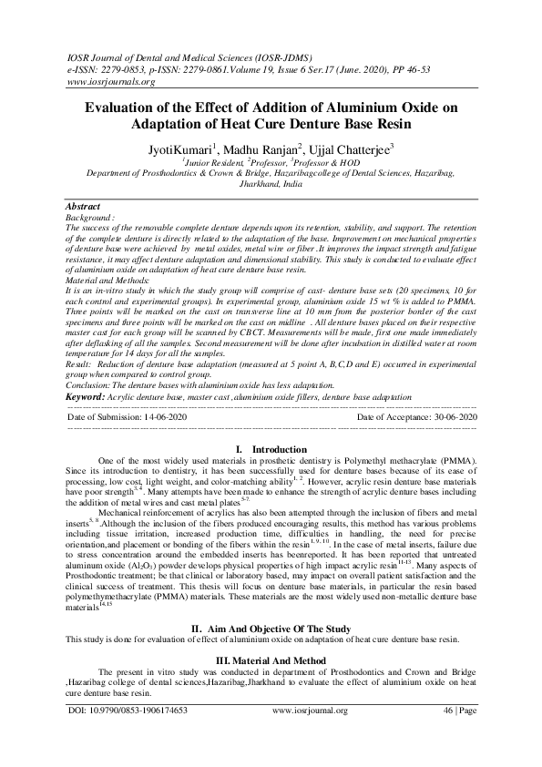 (PDF) Evaluation of the Effect of Addition of Aluminium Oxide on ...