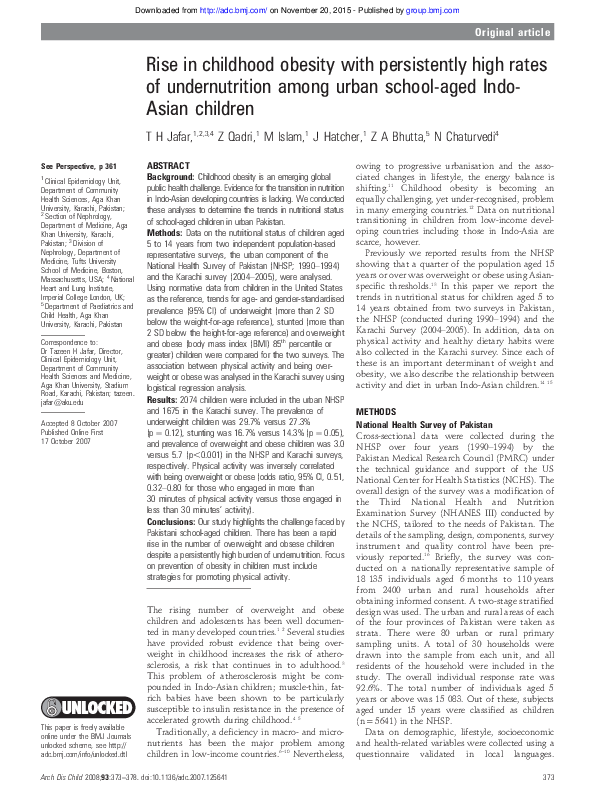 (PDF) Rise in childhood obesity with persistently high rates of ...