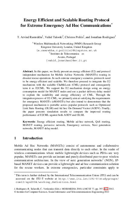 (PDF) Energy Efficient and Scalable Routing Protocol for Extreme ...