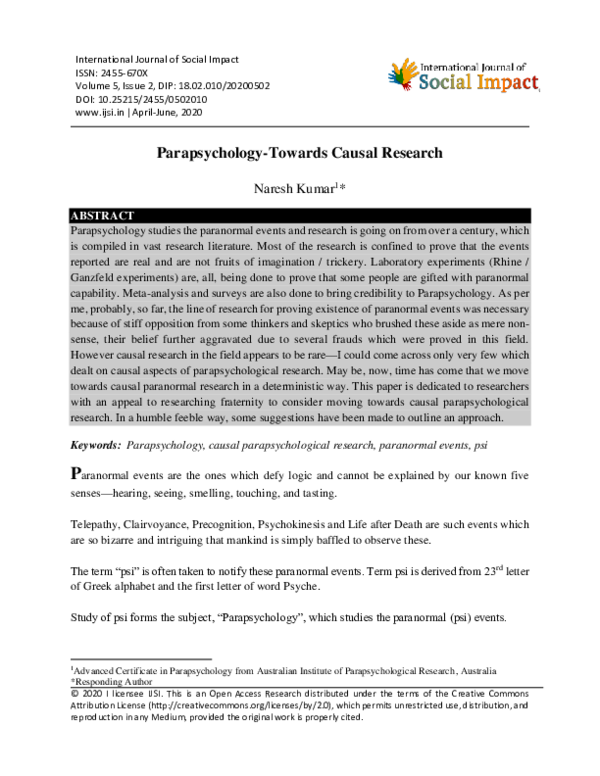 Parapsychology research papers 07 image
