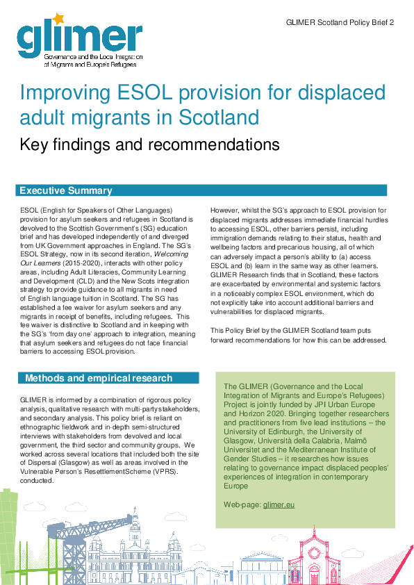 (PDF) Meer, N., T. Peace and E. Hill (2019). Improving ESOL provision ...