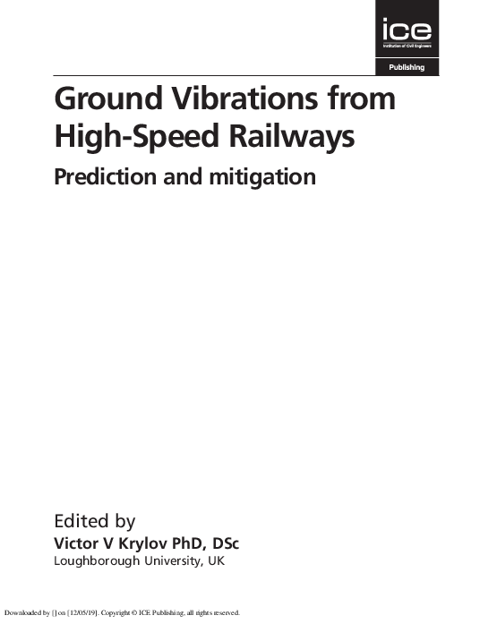 (PDF) Book: Ground Vibrations from High-speed Railways: Prediction and ...