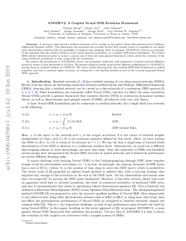 (PDF) ANODEV2: A Coupled Neural ODE Evolution Framework