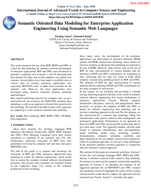 (PDF) Semantic Oriented Data Modeling for Enterprise Application ...