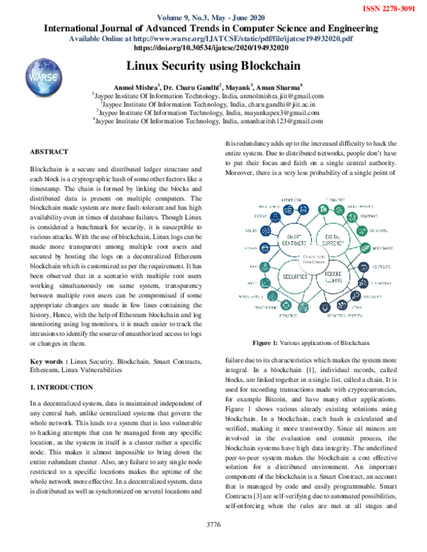 (PDF) Linux Security using Blockchain