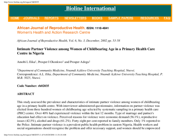 African Journal Of Reproductive Health – XQVUE