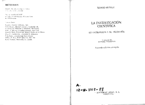 La Investigación Científica Mario Bunge Pdf Descargar