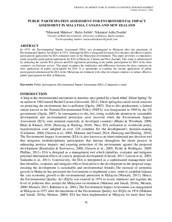  PDF PUBLIC PARTICIPATION ASSESSMENT FOR ENVIRONMENTAL IMPACT