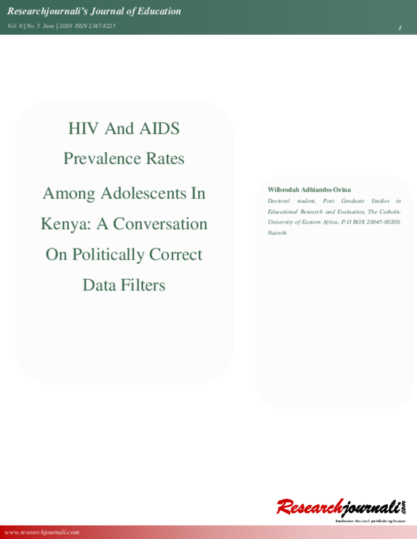 (PDF) HIV And AIDS Prevalence Rates Among Adolescents In Kenya A