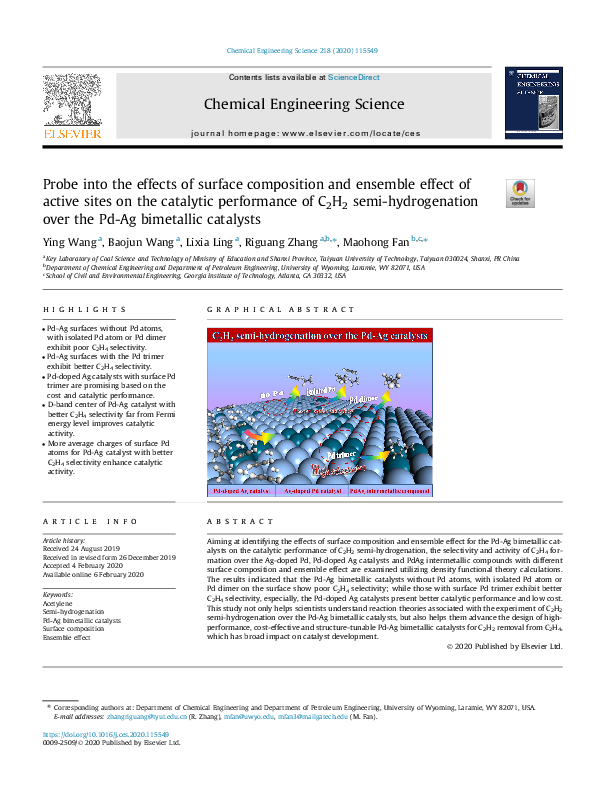 (PDF) Probe into the effects of surface composition and ensemble effect ...