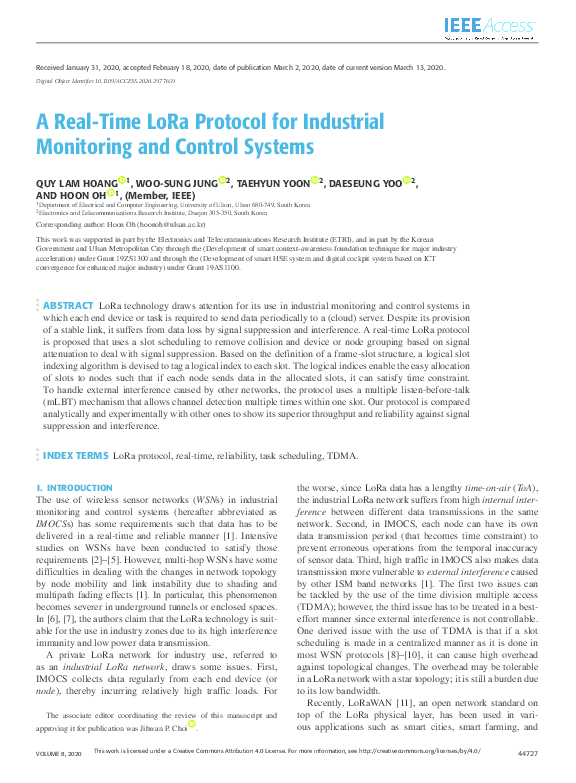(PDF) A Real-Time LoRa Protocol for Industrial Monitoring and Control ...