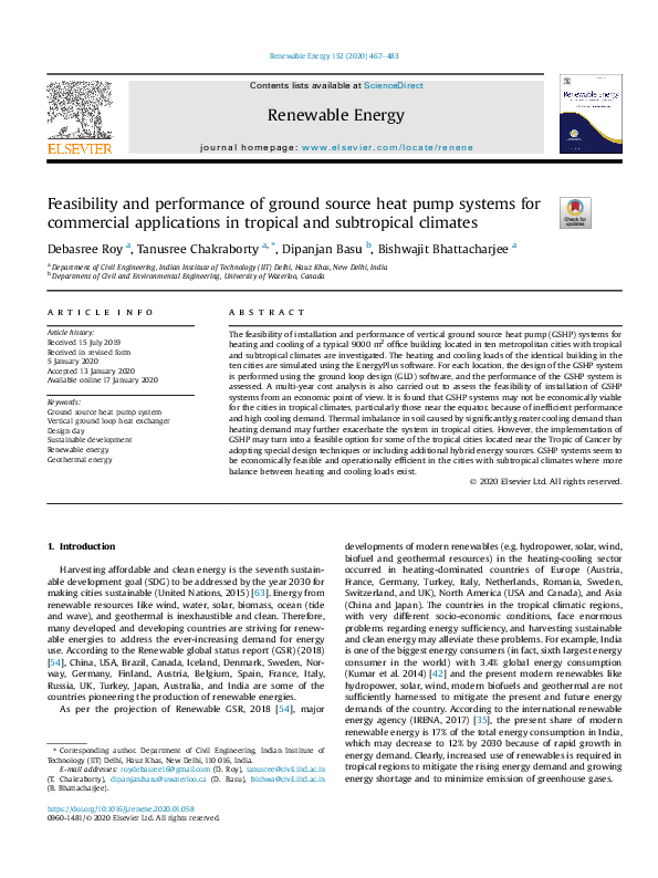 (PDF) Feasibility and performance of ground source heat pump systems ...