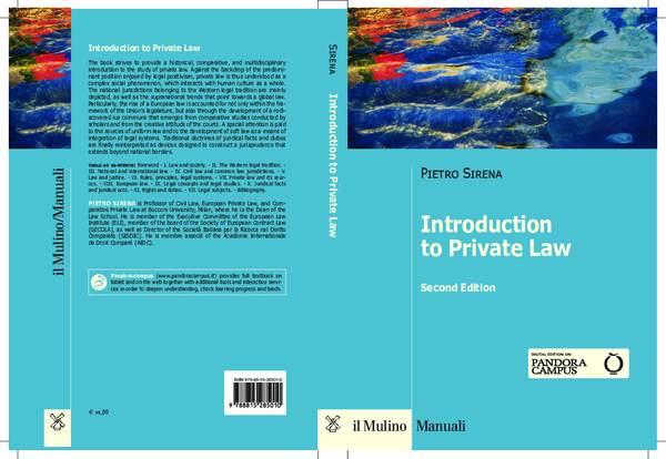 Introduction To Private Law Pietro Sirena