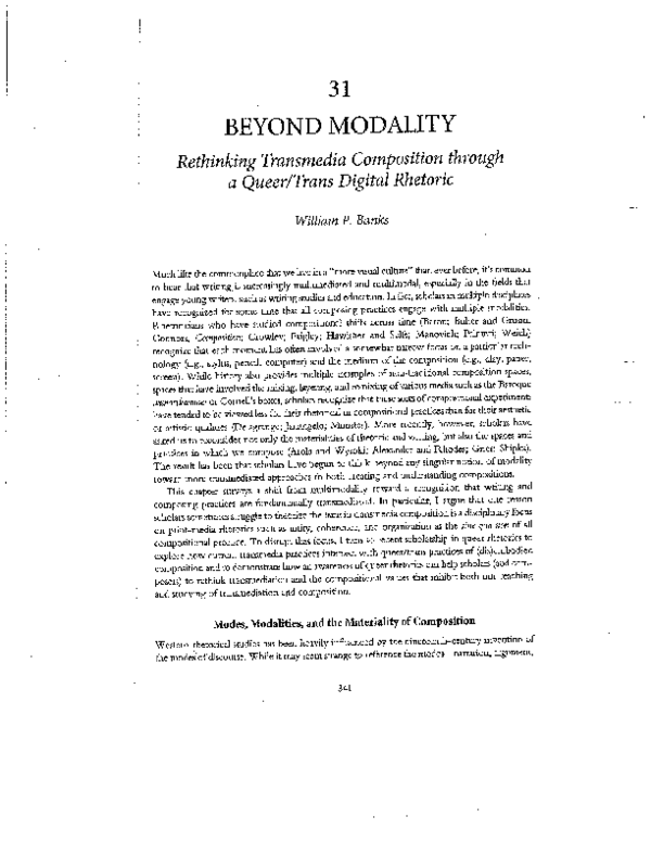 (PDF) Beyond Modality: Rethinking Transmedia Composition through a ...
