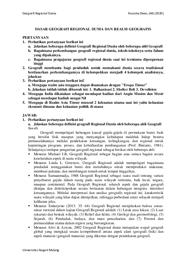 Apa Itu Geografi Regional
