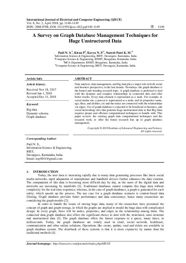 (PDF) A Survey on Graph Database Management Techniques for Huge ...