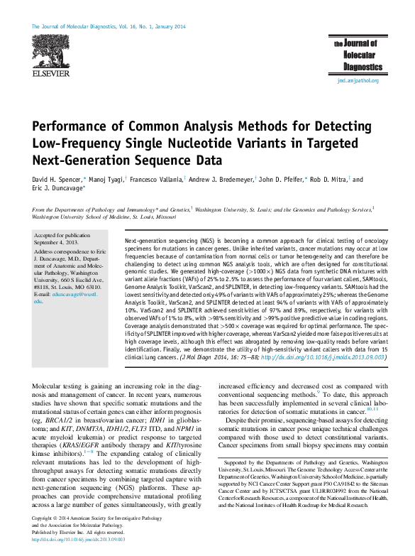 (PDF) Performance of Common Analysis Methods for Detecting Low ...